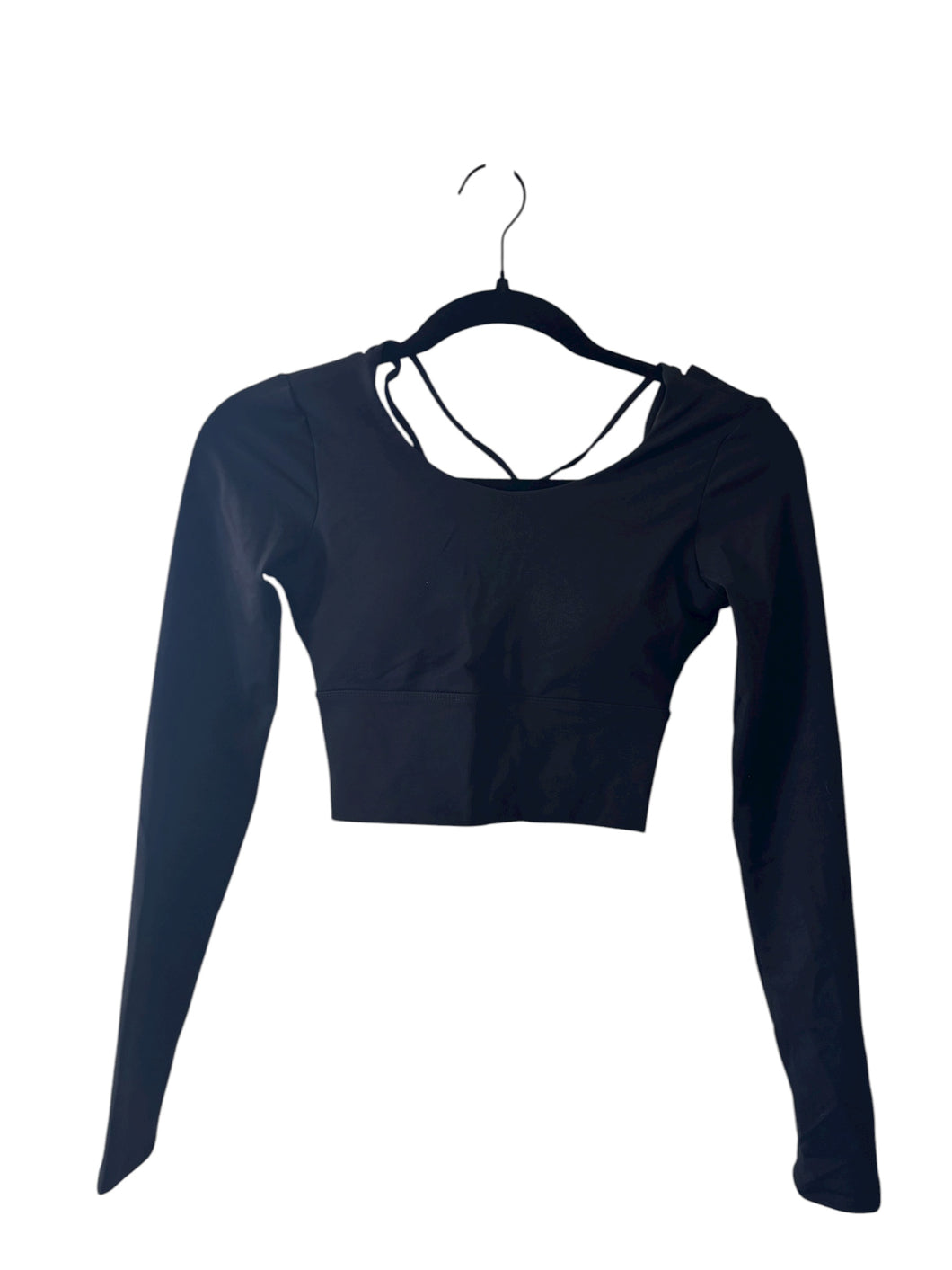 Black Long Sleeve Activewear Top